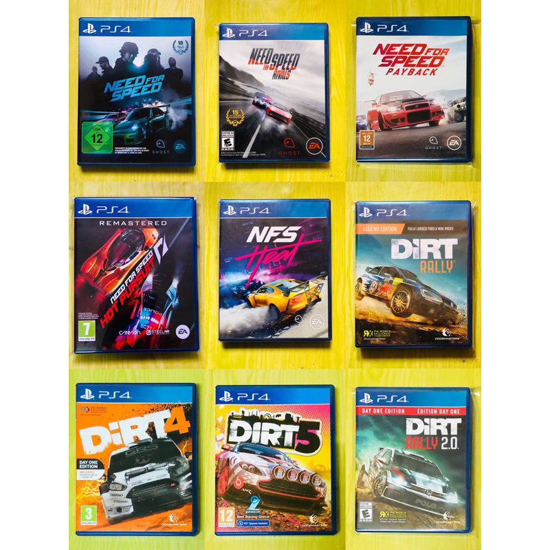 PS4 Games #3💈(แนวแข่งรถ NFS, DiRT, GT7, The Crew, DRIFT CE )มือ2