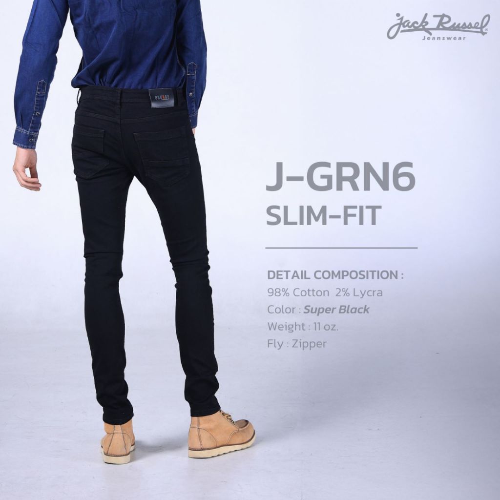 JACK RUSSEL กางเกงยีนส์ผู้ชาย กางเกงยีนส์ขาเดฟ รุ่น J-GRN/6