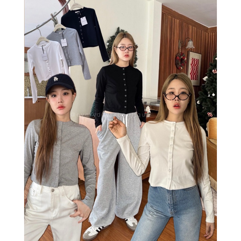 ”Korea cardigan“ (320฿) เสื้อคาร์ดิแกนแขนยาว ทรงกระดุมหน้า โทนสีสวยเบสิค ดูแพงสุดๆๆ ผ้าไม่หนาไม่บาง valen basic store