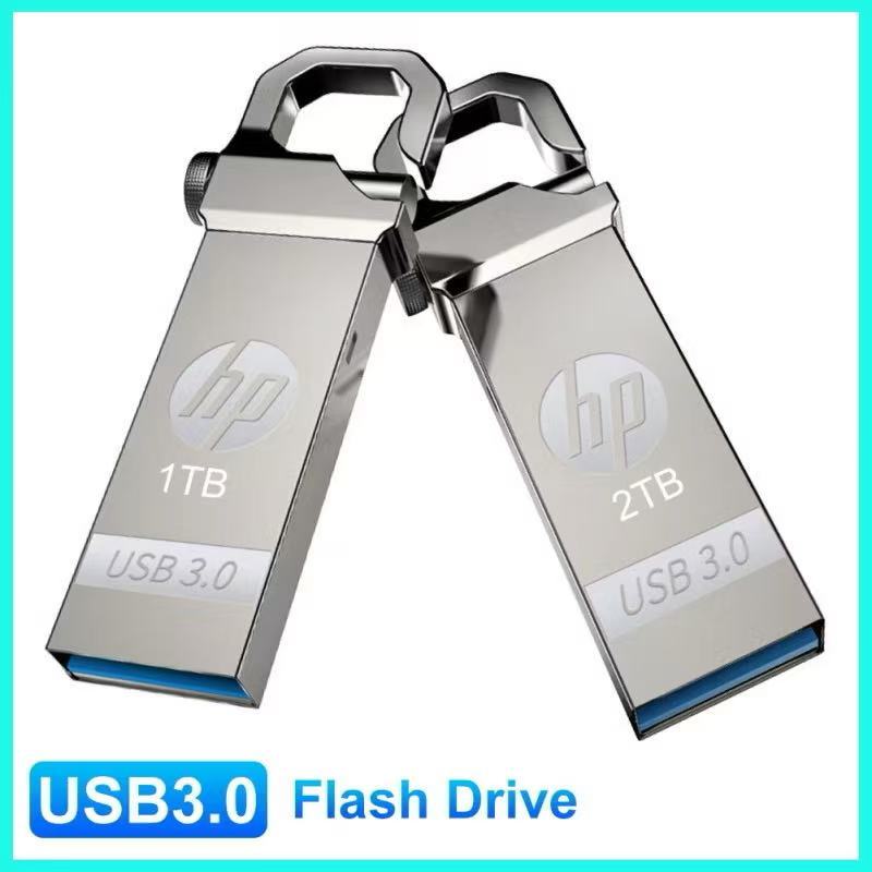 แฟลชไดรฟ์ USB 3.0 1TB 2TB ความเร็วสูง ขนาดเล็ก แบบพกพา สําหรับ HP USB3.0​​ แฟลชไดรฟ์ USB  1TB 2TB โลหะ กันน้ํา สําหรับรถ