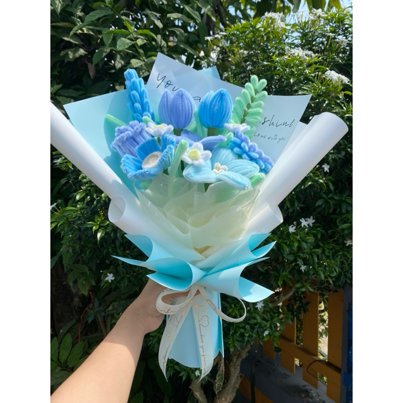 ช่อดอกไม้ ลวดกำมะหยี่ พร้อมส่งวันถัดไป