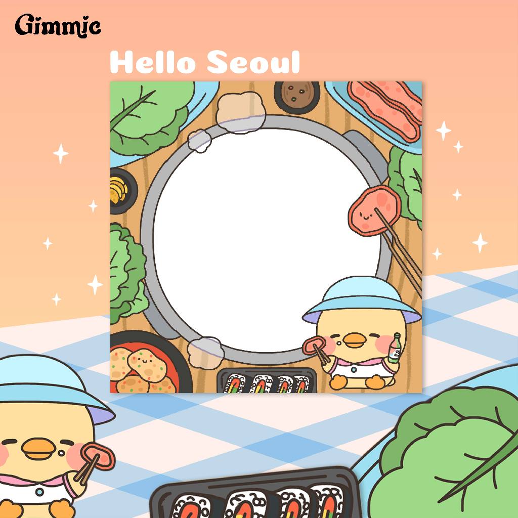 NEW ARRIVAL Memo Pad "Hello Seoul" กระดาษโน๊ตเล็กคอลเลคชั่นใหม่ ลายปิ้งย่างสุดชิค ชวนหิวมั่กก (Gimmic X Miniginn)