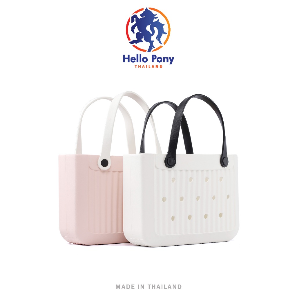 Hello Pony กระเป๋าถือ ทรงโท้ท ขนาดเล็ก หน้ากระเป๋าตกแต่งได้ EVA น้ำหนักเบา ถือสบาย ขนาด 19.5 x 28 CM. รุ่น BM4004S