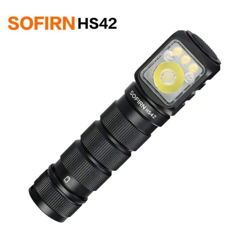 Sofirn ไฟหน้า HS42 2100lm 6 LED, ไฟสีแดงสปอตไลท์18650ชาร์จได้หางแม่เหล็ก