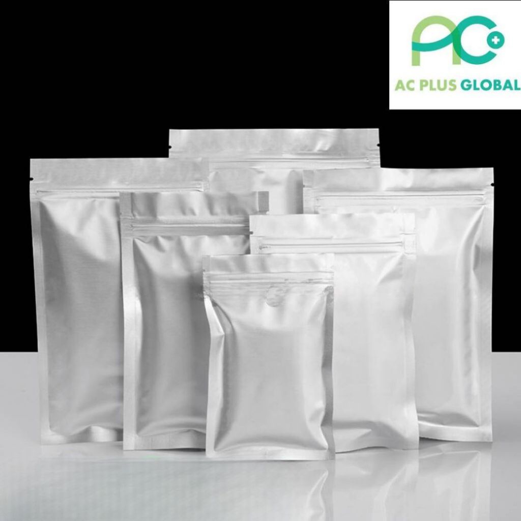 ถุงซิปล็อค ถุงฟอยด์ทึบ ตั้งไม่ได้ ขนาด [50ใบ]-acplusglobal