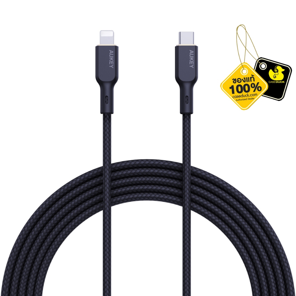 Aukey CB-NCL1 / CB-NCL2 Circlet CL Nylon Braided Cable สายชาร์จสำหรับไอโฟน