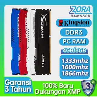 Kingston Hyperx Fury DDR3 RAM 4GB 8GB แรม 1600Mhz 1866Mhz PC DIMM 240Pin 1.5V รับประกัน 3 ปี
