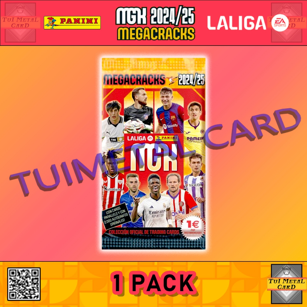 PANINI LALIGA MEGACRACKS 2024/25: 1 PACK ลาลีก้า ซองสุ่ม การ์ดสะสมฟุตบอล Football Trading Card