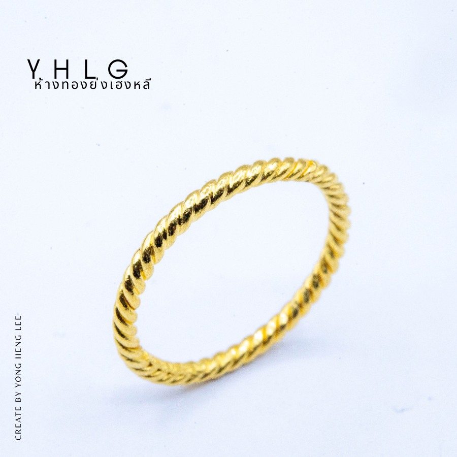 YHLG แหวนทองเกลียว น้ำหนักครึ่งสลึง ทองแท้เยาวราช มี2แบบ