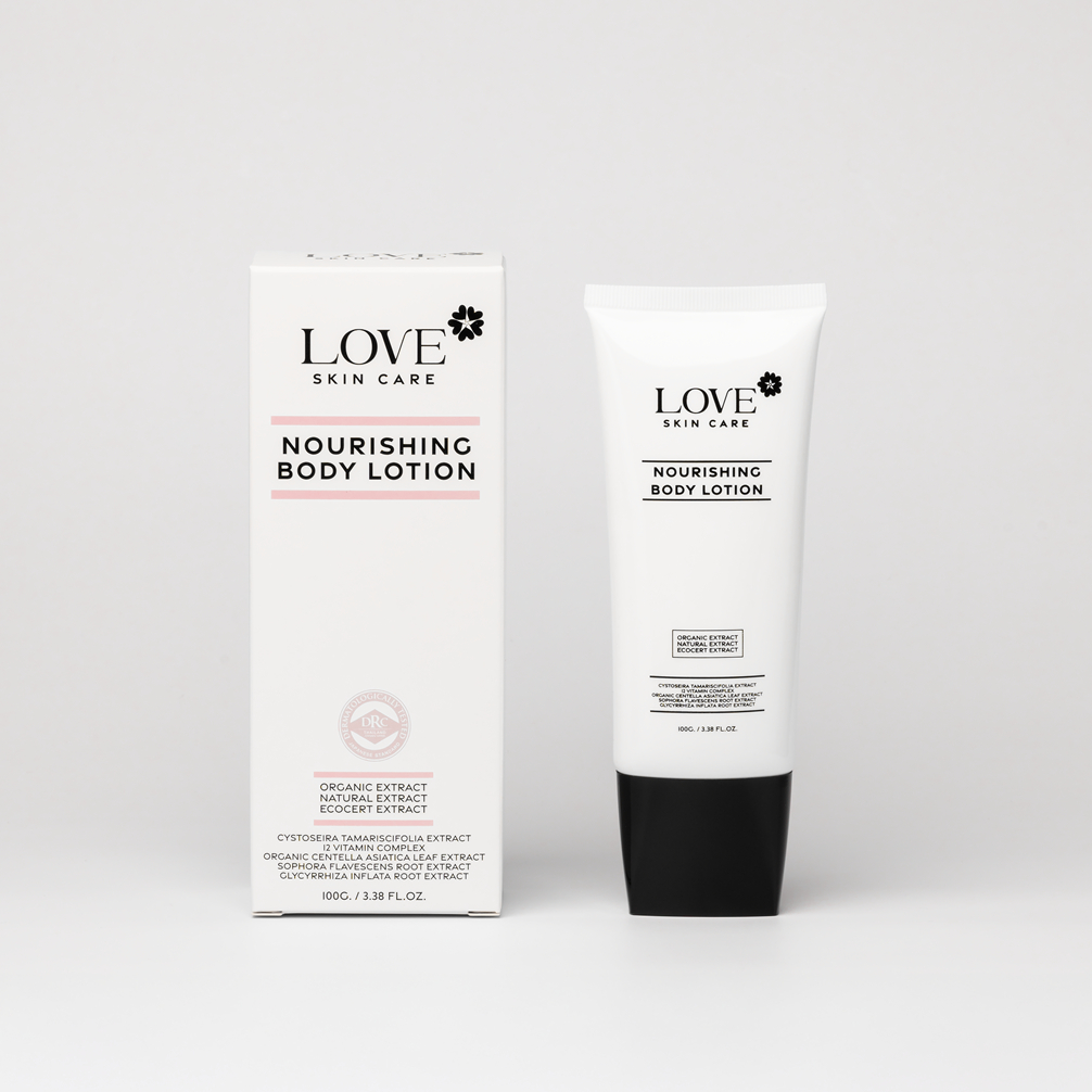 Love skin care - Nourishing Body Lotion โลชั่นบำรุงผิวสูตรเข้มข้น เพิ่มความยืดหยุ่น ช่วยผิวกระจ่างใส