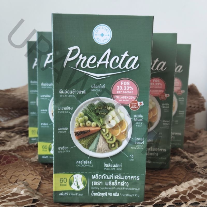 PreActa พรีแอ็คต้า (6ซอง) Exp140227 ไฟเบอร์ดีท็อกซ์ (fiber detox) ปรับสมดุลลำไส้ ไม่ปวดบิด กินง่ายถ่