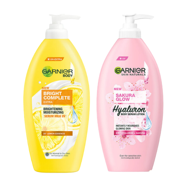 (1 ขวด) Garnier การ์นิเย่ ครีมบำรุงผิวกาย (Bright Complete/Bright Sakura Glow) 400ml