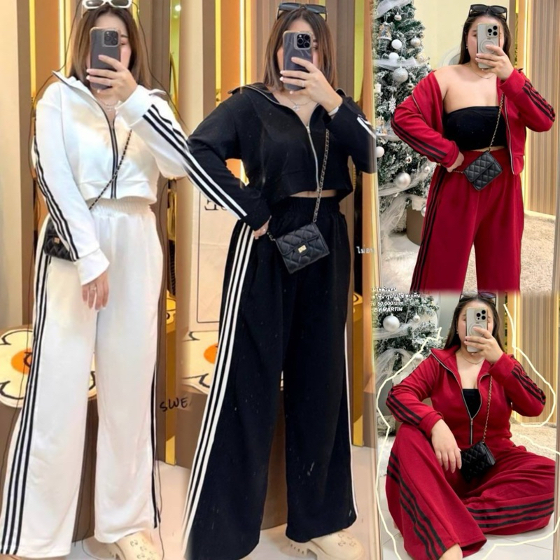 ชุดเซตสปอตกุ๊นขายาว สาวอวบ