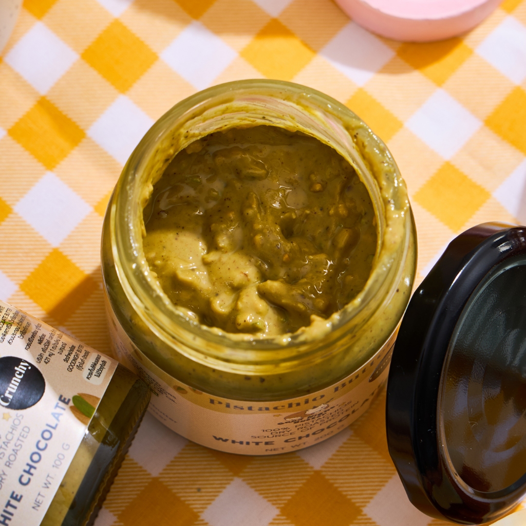 เนยถั่วคลีน เนยถั่วพิสตาชิโอ100% รสไวท์ช็อกโกแลต เนื้อหยาบ Pistachio butter ไม่เติมน้ำตาล - รูปที่ 3