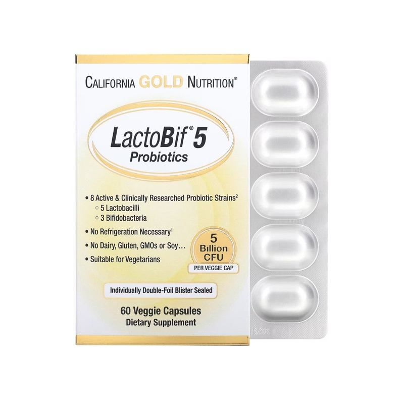 [พร้อมจัดส่ง] โพรไบโอติก โปรไบโอติก LactoBif Probiotics เหมาะกับผู้ใส่ใจสุขภาพลำไส้ California Gold  5/30/100 พันล้าน
