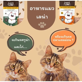 เลน่าอาหารแมวรสปลาแซลมอน4กิโลกรัม สำหรับแมวอายุ1ปีขึ้นไป สูตรไม่เติมเกลือควบคุมความเค็ม
