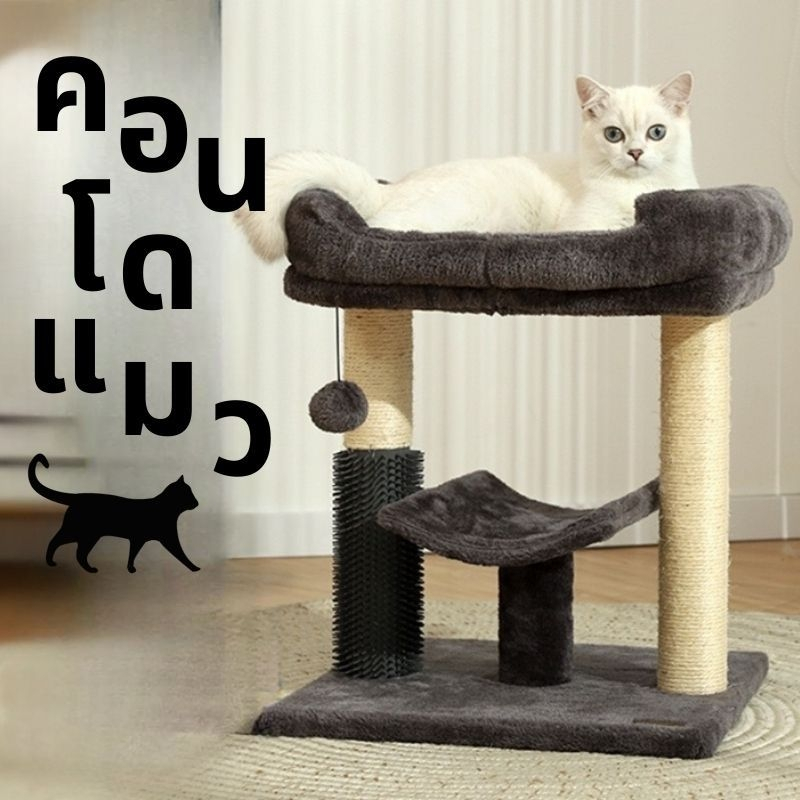 คอนโดแมว AH4 ที่ฝนเล็บแมว แท่นฝนเล็บ ของเล่นสำหรับน้องแมว
