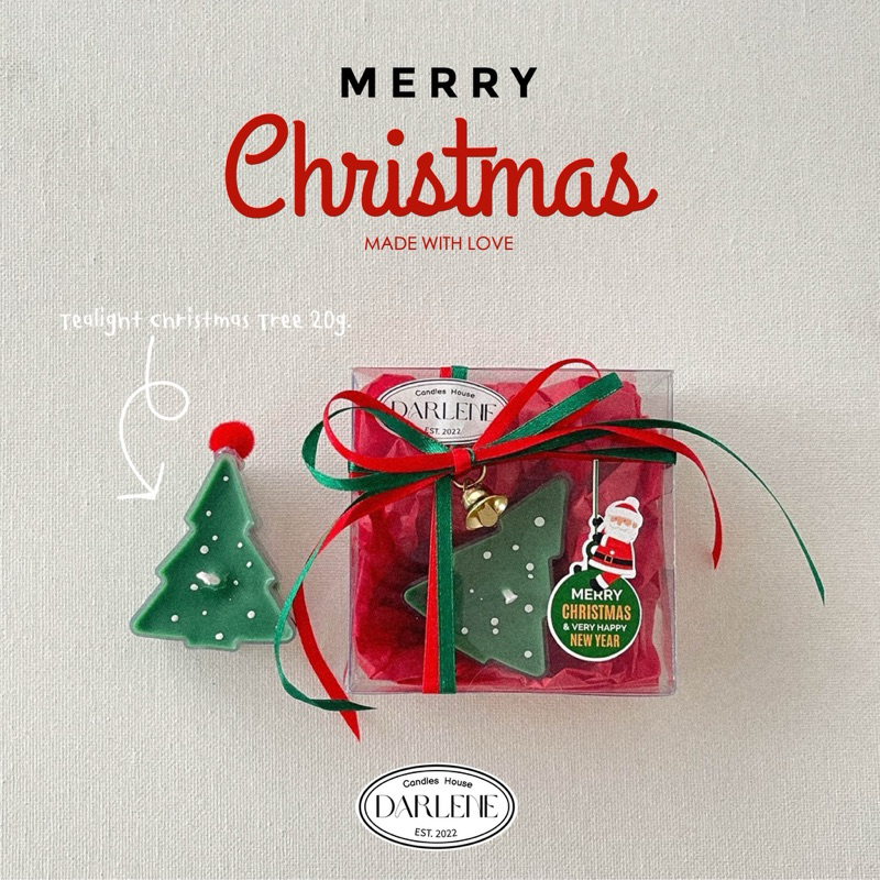 (พร้อมส่ง) TeaLightChristmas เทียนหอมคริสต์มาส ของขวัญน่ารักๆ