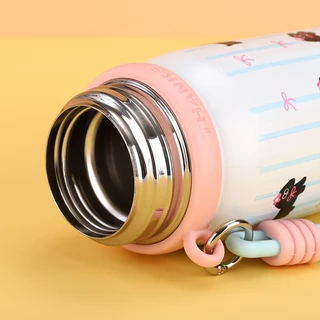 600ml. ถ้วยฟาง รแฟชั่นการ์ตูน 316ถ้วยเก็บความร้อนสแตนเลสทนทานพร้อมเชือกยกให้ความอบอุ่นในถ้วยน้ํา 6-12ชม B0170