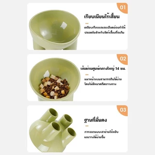 ชามอาหารสัตว์ เอียง 15 องศา ชามอาหารหมา ที่ใส่อาหารสัตว์เลี้ยง ชามสัตว์เลี้ยง อุปกรณ์ให้อาหารสัตว์