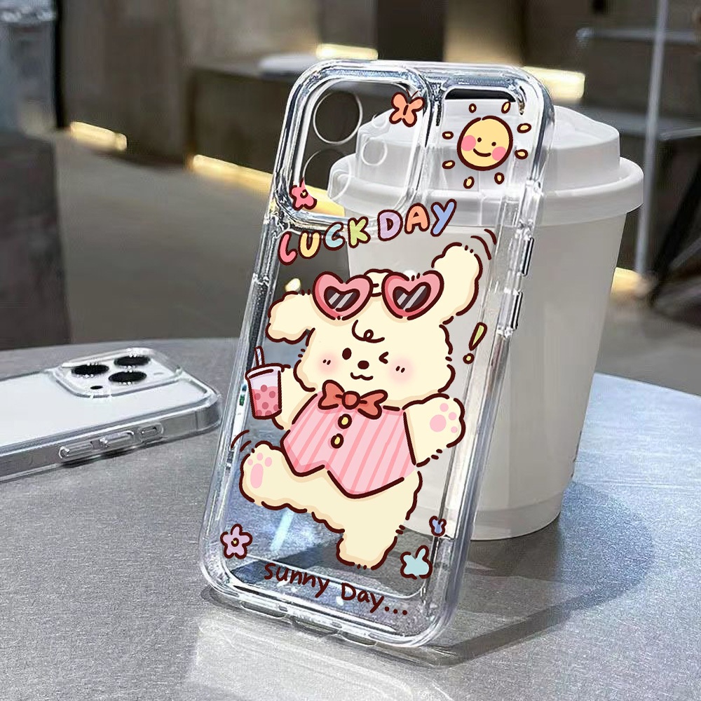 จัดส่งทันที เคสไอโฟน 16 กรณี for iPhone 11 13 12 14 15 Pro Max XS Max X XR 7 8Plus การ์ตูน Clear กันกระแทก Space Case