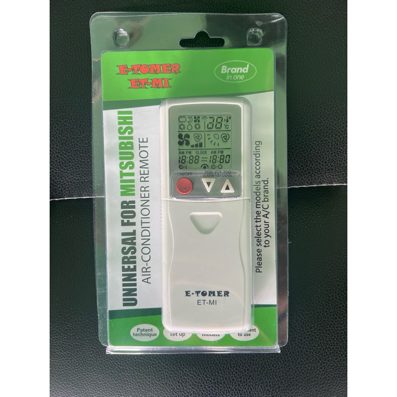 รีโมทแอร์ Mitsubishi แบบรวมR-Tomerใช้ได้ทุกรุ่น ไม่ต้องจูน รีโมทแอร์ มิตซู รวมET MIซองเขียว