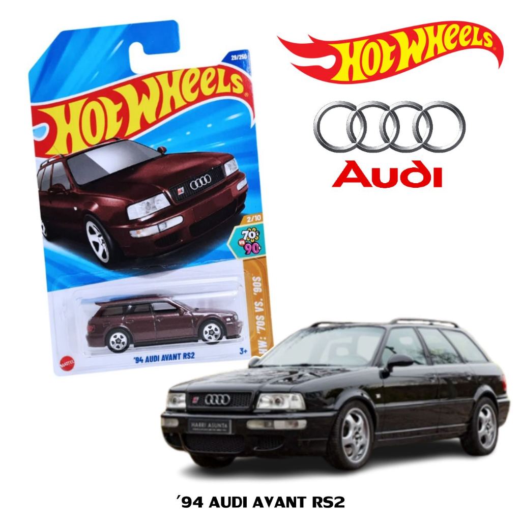 รถฮอตวิว - โมเดลรถ AUDI AVANT RS2 ลิขสิทธิ์แท้ จาก Hot wheels รถของเล่น BBB4