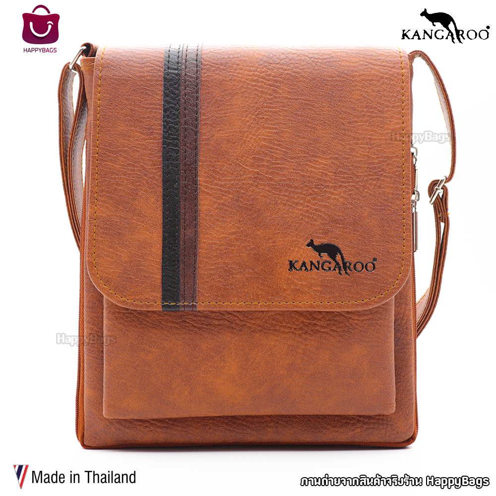 กระเป๋าสะพายข้างผู้ชาย จิงโจ้ Kangaroo แท้ ทรง Slim (ส่งจาก กทม.)