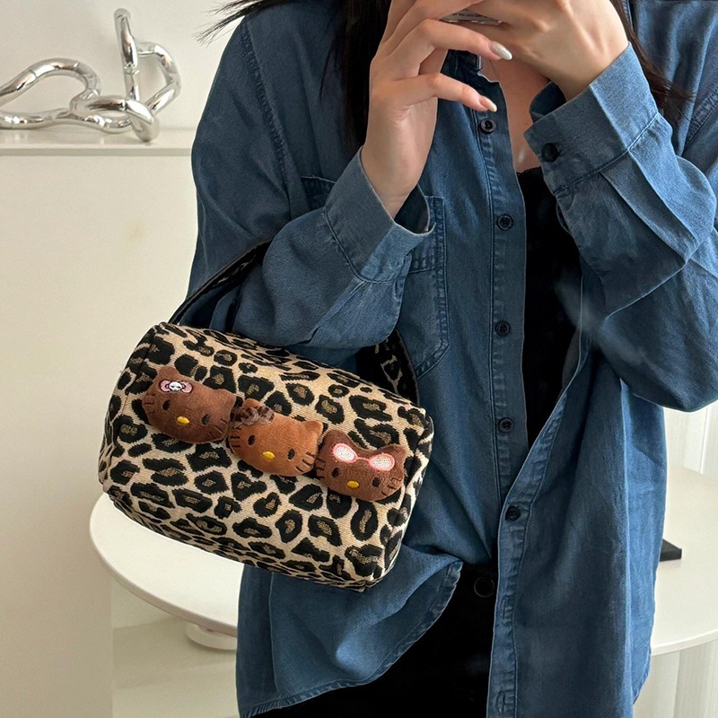 (พร้อมส่ง ) HELLO KITTY Leopard Bag กระเป๋าถือ กระเป๋าคิตตี้