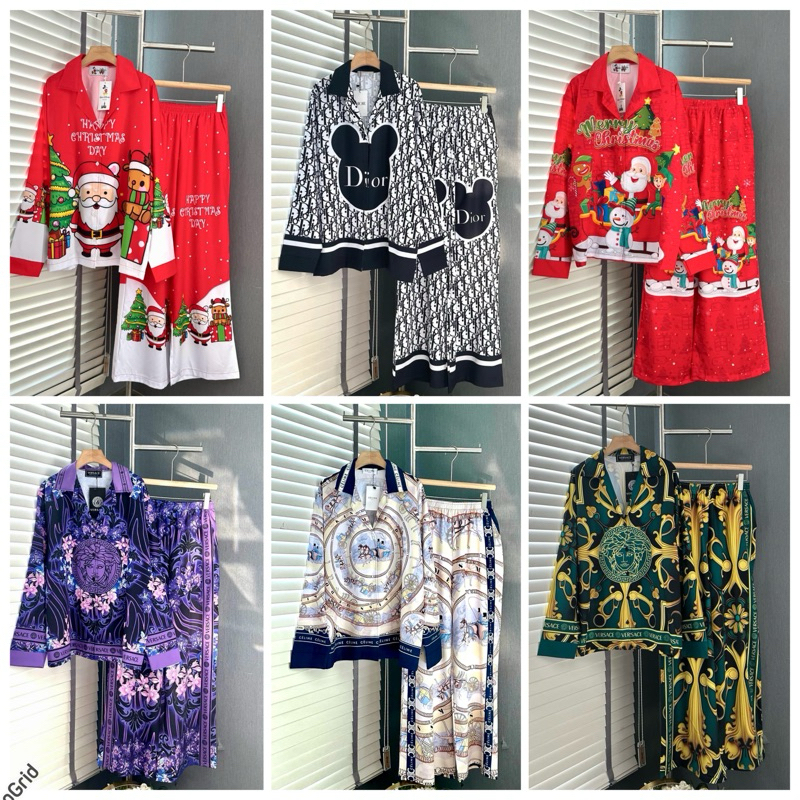 ชุดเช็ต by Chanaphat มีกระเป๋า2ข้าง กางเกงขายาวทรงกระบอกใหญ่ ทรงสวย ลายเด่น ใส่สบายค่ะ