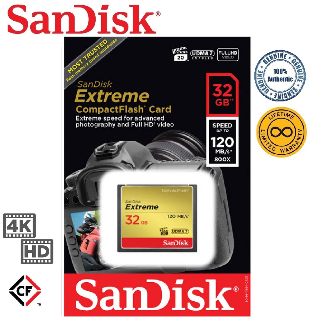 SanDisk 32GB Extreme Compact Flash 120MB/s