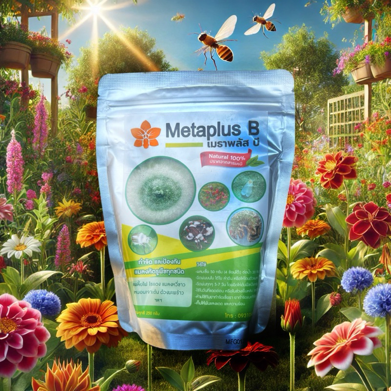 Metaplus B (ชีวภัณฑ์ปลอดภัย) แก้แมลงหลายชนิดและศัตรูพืชอื่นๆ 250กรัม