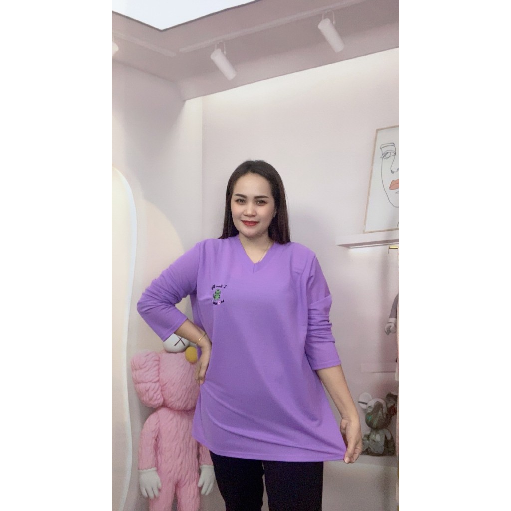 เสื้อแขนยาว เสื้อผ้าแฟชั่น เสื้อแขนยาวผู้หญิง รอบอก ฟรีไซส์ 44-50นิ้ว รุ่น1512-เสือ