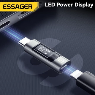 Essager Digital Display Adapters L to Type-C 60W Type-C to L 30W 3A Fast Charge USB2.0 Data Transfer
