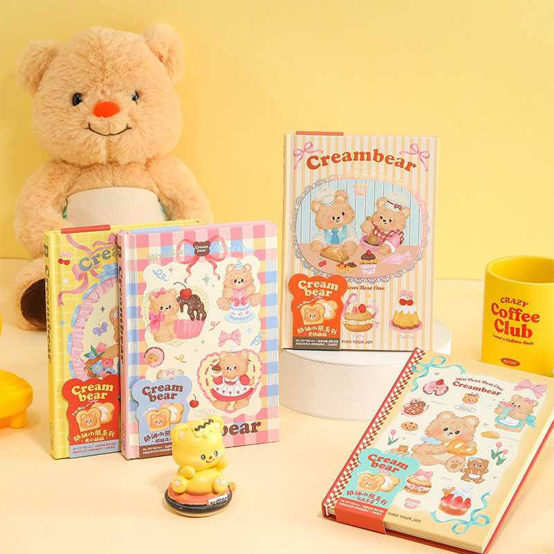 สมุดโน้ต รุ่น Cream Bear สมุดบันทึก สมุดน่ารัก สมุดปกแข็ง
