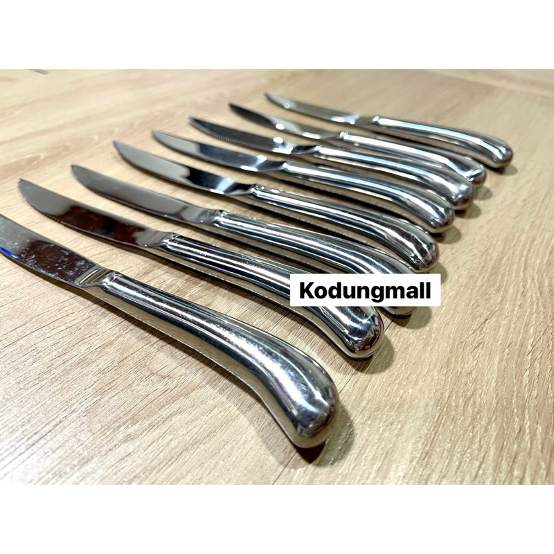 มีดสเต็ก มีดสเต็กสแตนเลส มีด มีดหั่นเนื้อ เกรดพรีเมียม หนา ใหญ่
