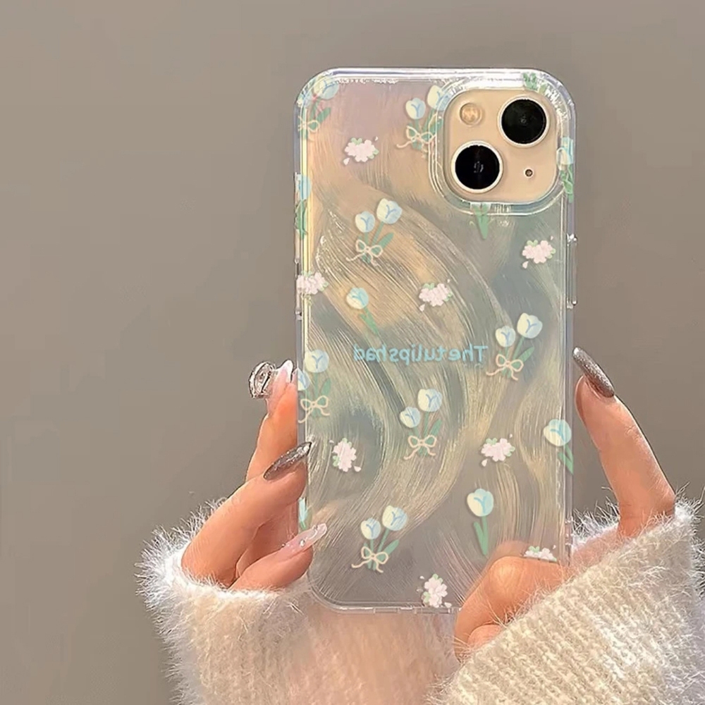 Case For iPhone 16 11 13 12 14 15 Pro X XR XS MAX 7 8 Plus SE เคสไอโฟน11 เคส Feather Laser TPU เคสโทรศัพท์ เคสไอโฟนสวยๆ