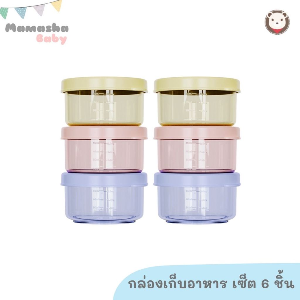 Jiayi Baby กล่องเก็บอาหาร เซ็ต 6 ชิ้น
