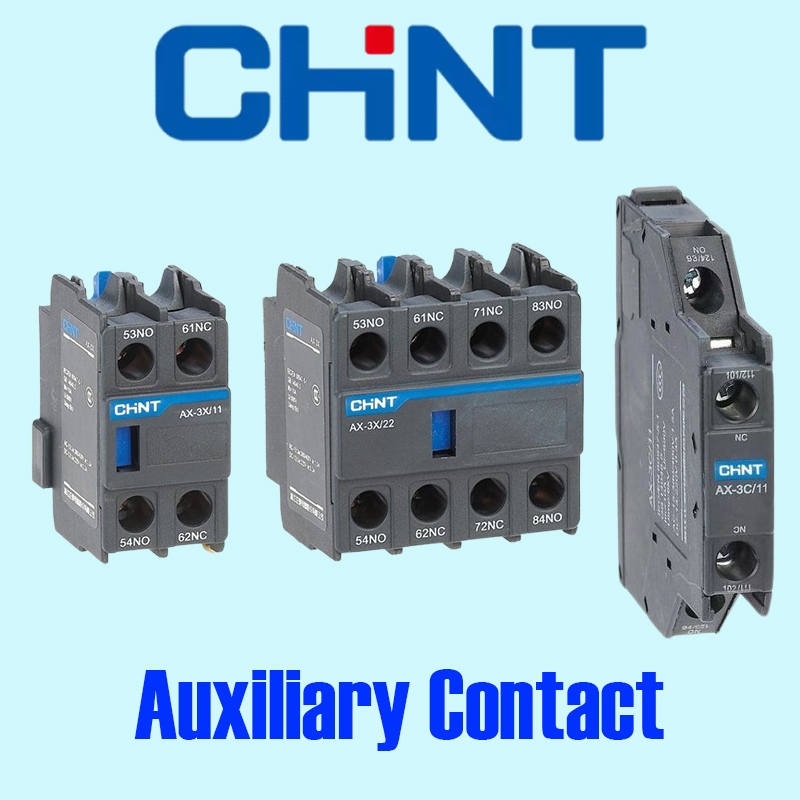 AX-3X ติดข้างหน้า , AX-3C ติดด้านข้าง คอนแทคช่วย / คอนแทคช่วย แมกเนติก สำหรับ NXC Auxiliary Contact CHINT