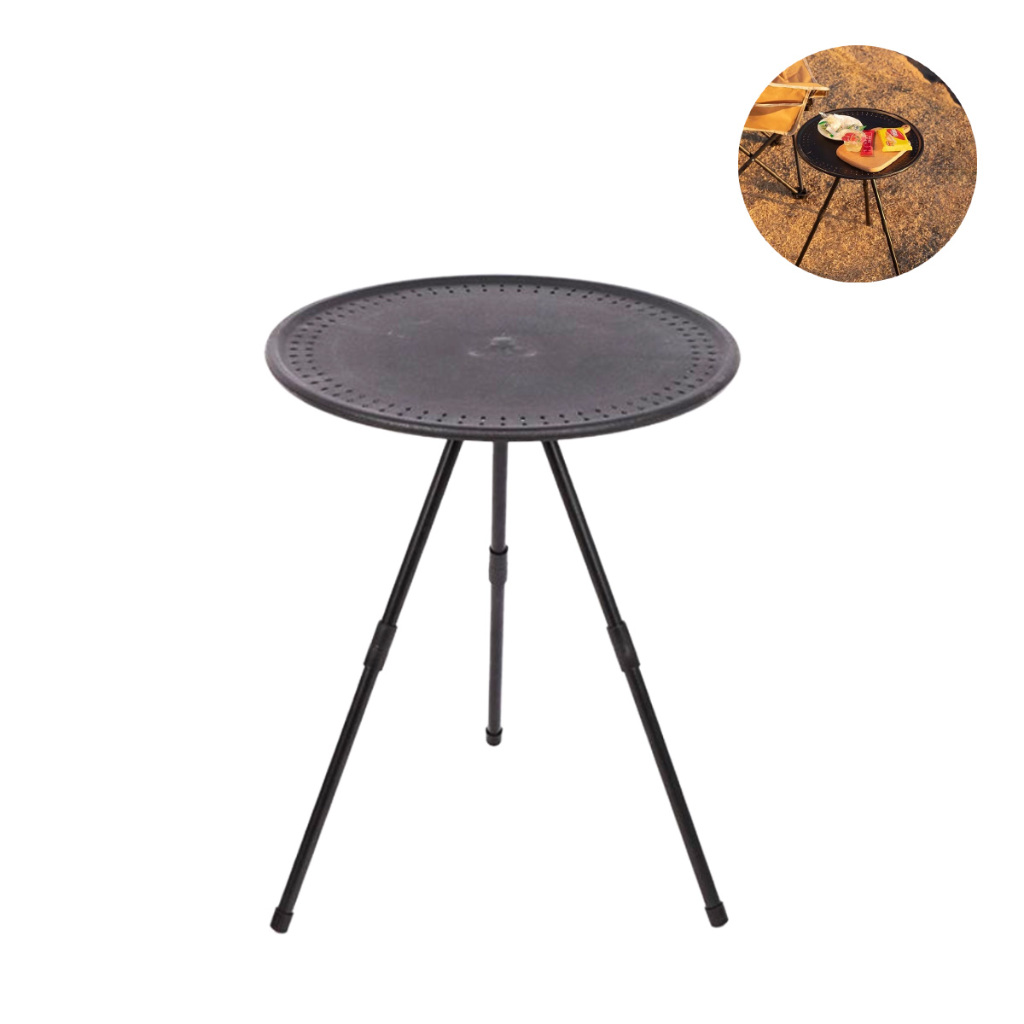 โต๊ะแคมป์ปิ้ง โต๊ะสนามกลม 3 ขา พับได้ พกพา ขนาด 37x37x49.5 cm พร้อมถุงเก็บและจัดส่งจากปทุม