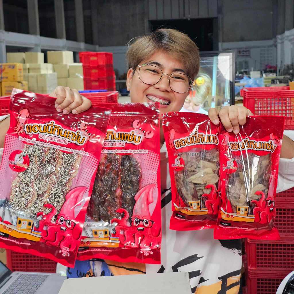 หมึกกะตอย100g / 2 ถุง แถมฟรี ปลาทูหวาน 100g / 2 แพ็ค (เลือกได้) แอนนี่กินแซ่บ