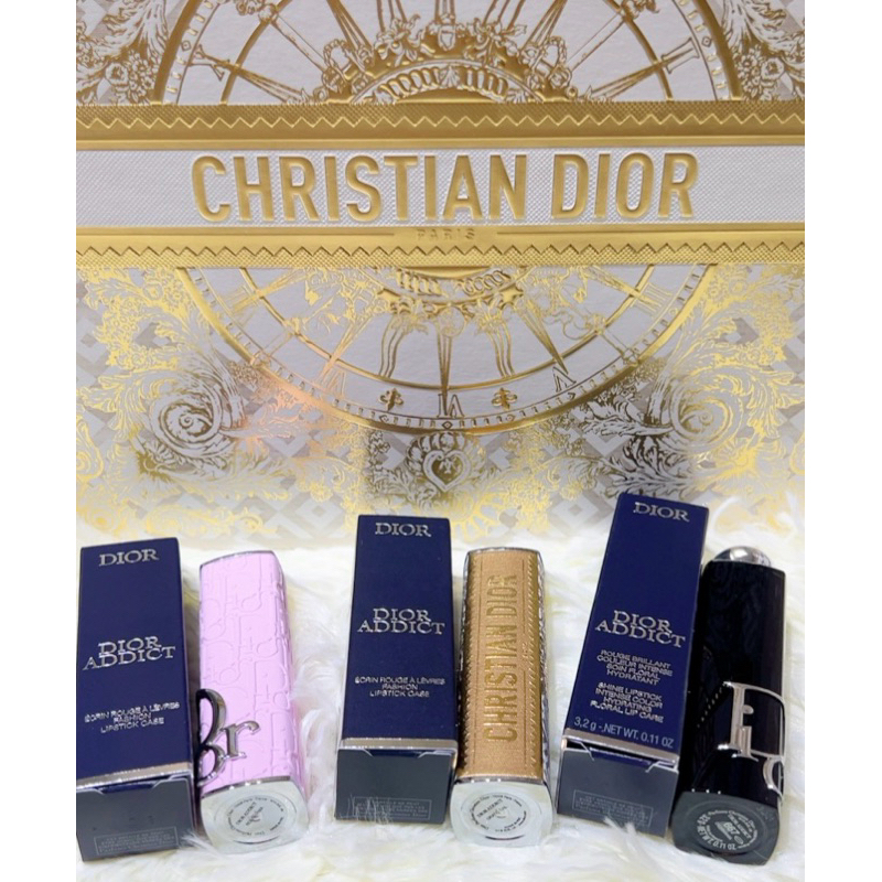 💥ฟรีถุงหูหิ้วและริบบิ้น Dior💥Dior ลิปสติก Addict - Shine Lipstick - Refillable , Lipstick Case แท้ 💯