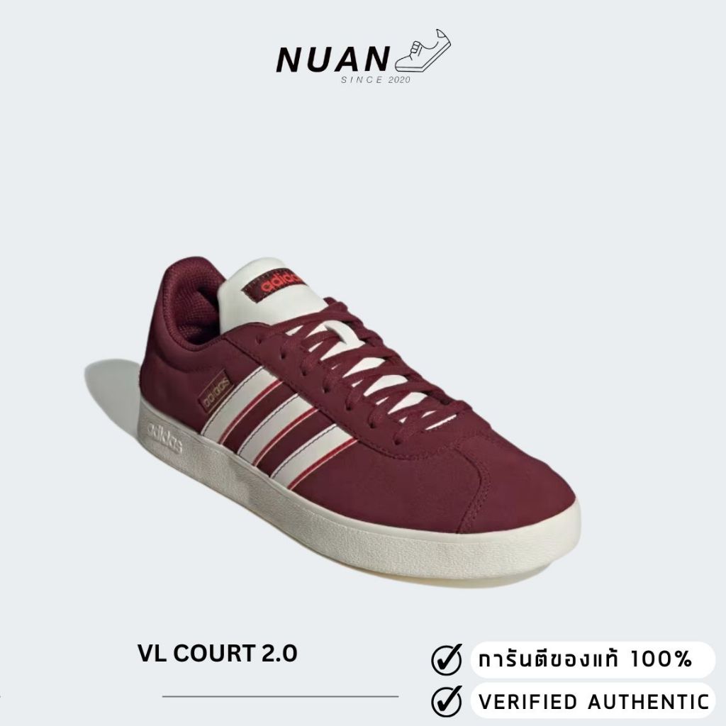 Adidas VL Court 2.0 IF7555 การันตี ของเเท้ 100% รองเท้าแฟชั่น รองเท้าลำลอง