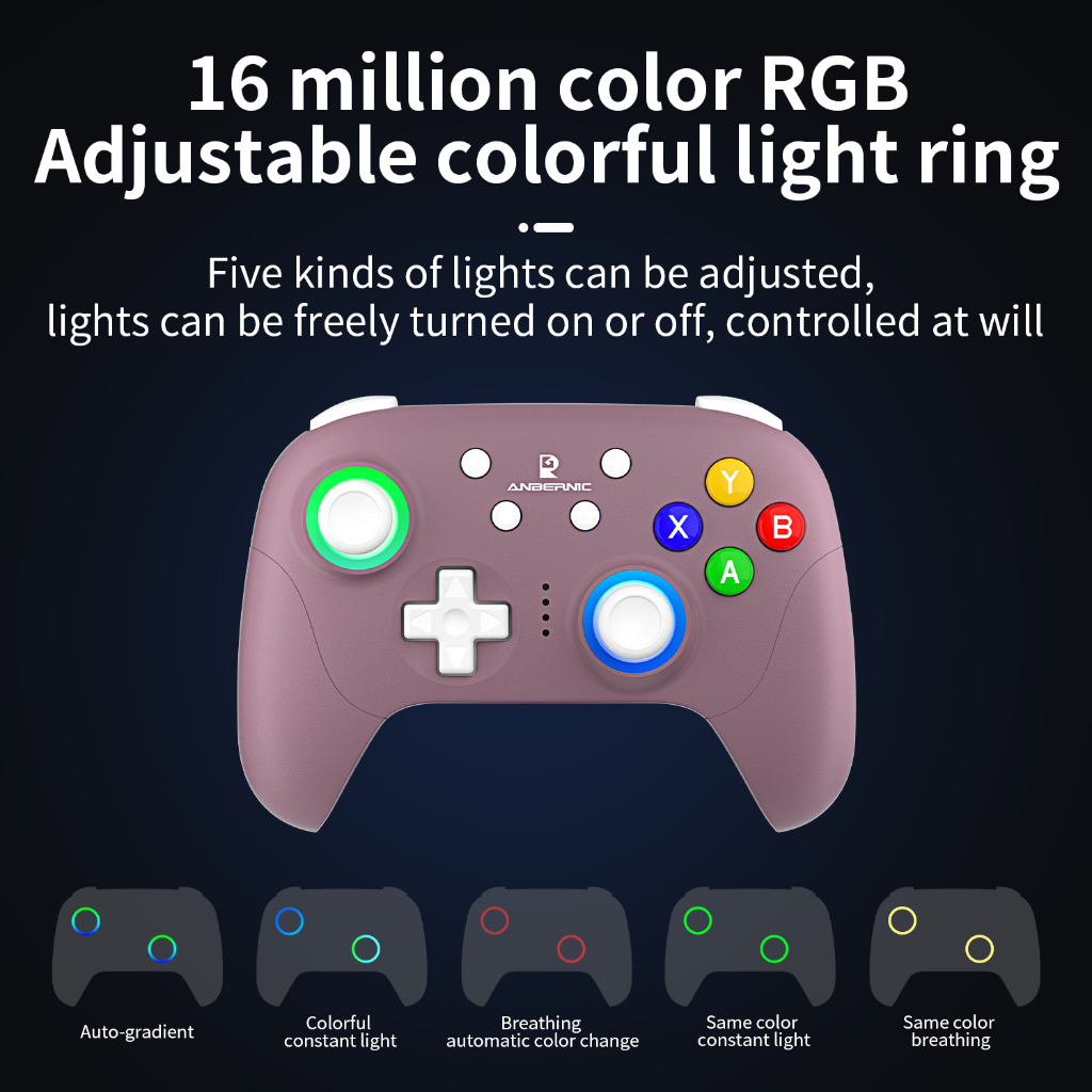 ANBERNIC RG P01 จอยบูลทูธ มีไฟRGB ระบบสั่น รองรับ Switch PC steam IOS Android XBOX  รับประกัน 1ปี