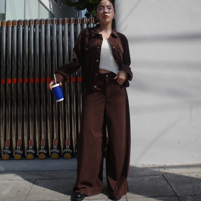Akkara Studio - Merci Pant ( Corduroy ) กางเกงขายาวทรงกระบอกผ้าลูกฟูก