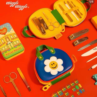✅ ขายดี Wiggle Wiggle Nail Clipper Set ชุดกรรไกรตัดเล็บ แต่งเล็บ พร้อมกระเป๋าแบบพกพาน่ารัก