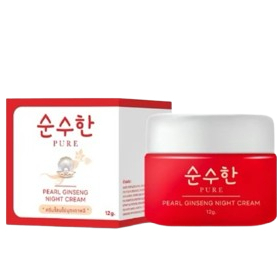 แพคเกจใหม่ เพียวโสมไข่มุกดำ PURE (กล่องขาวแดง)