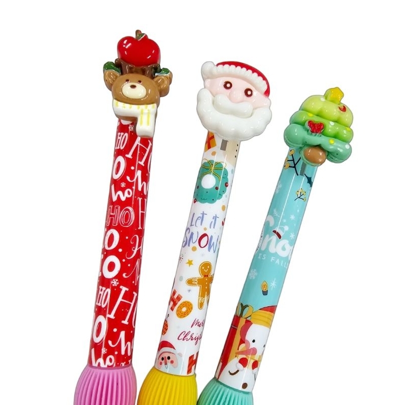 Quantum ปากกาเจลลบได้ คริสต์มาส Merry Christmas EG11, EG12, EG13 ขนาด 0.5 มม. หมึกน้ำเงิน (ราคาต่อ 1 ด้าม)