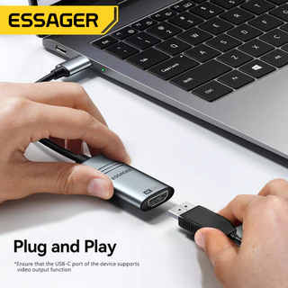 Essager HD-MI เป็น Type-C (8K@60Hz) อะแดปเตอร์ ใช้งานได้ในระดับสากล