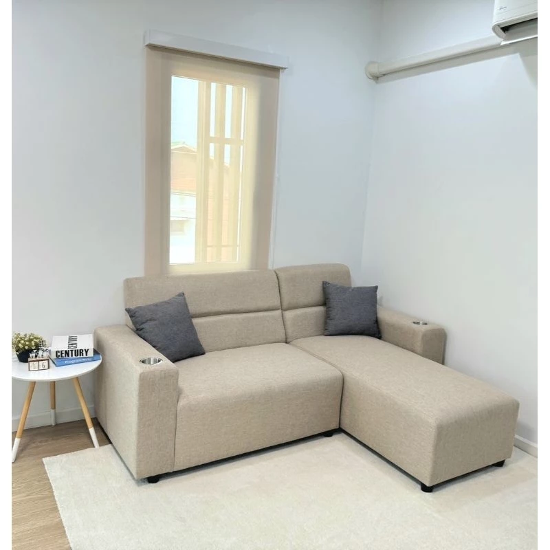 โซฟา Sofa ปรับหลังพิงได้ โซฟาแอล โซฟาเข้ามุม Sofa L-Shape 3 ที่นั่ง รุ่น Nen-Lแบบปรับหลังได้